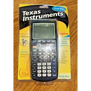 Texas Instruments TI-83 Plus Graphing Calculator with Case Cover & Manual Works